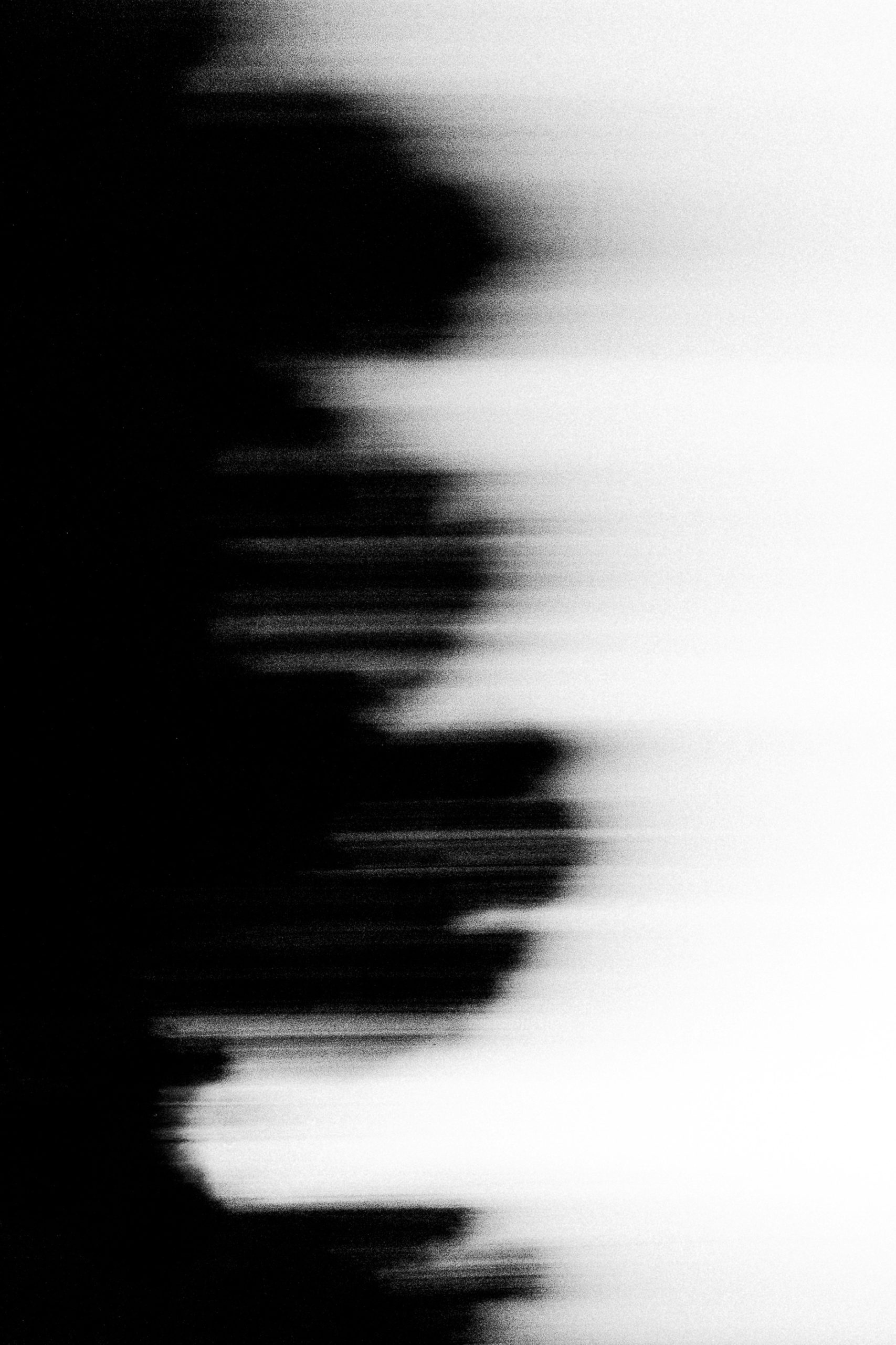 Abstract black and white streaks of light