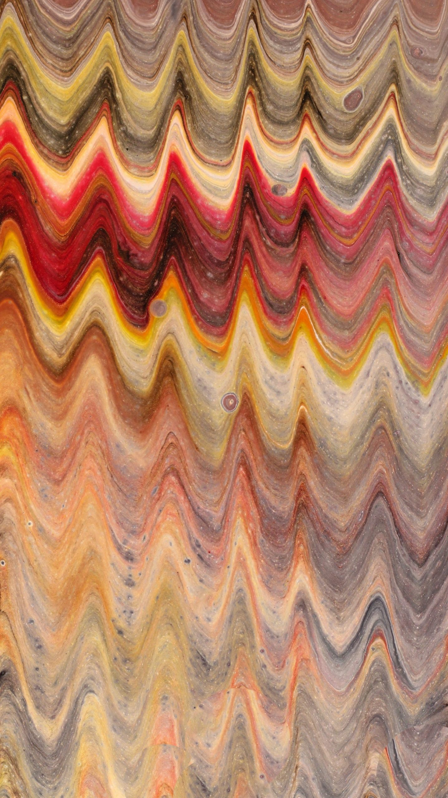 Wavy Abstract Pattern With Red, Yellow, And Gray Tones