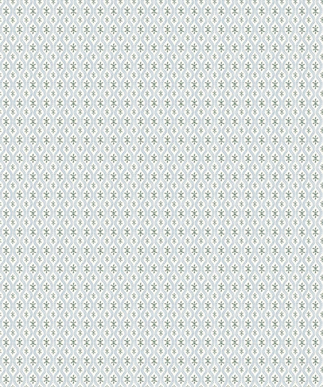 Muted green and blue geometric starburst pattern for wallpaper.