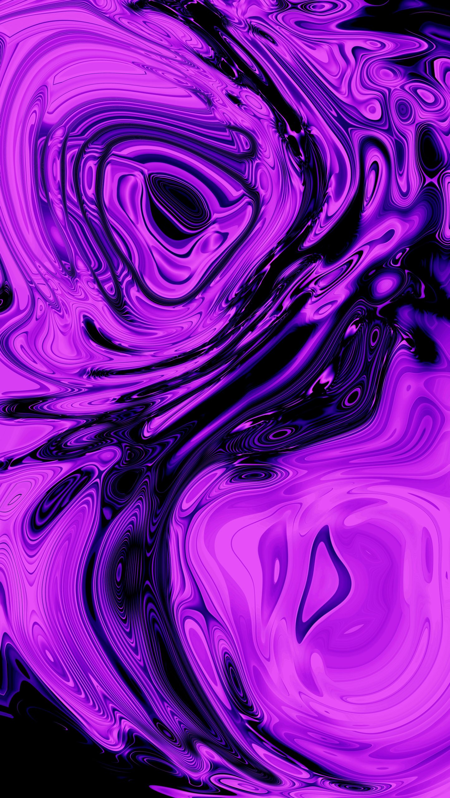 Abstract swirling patterns of purple and black