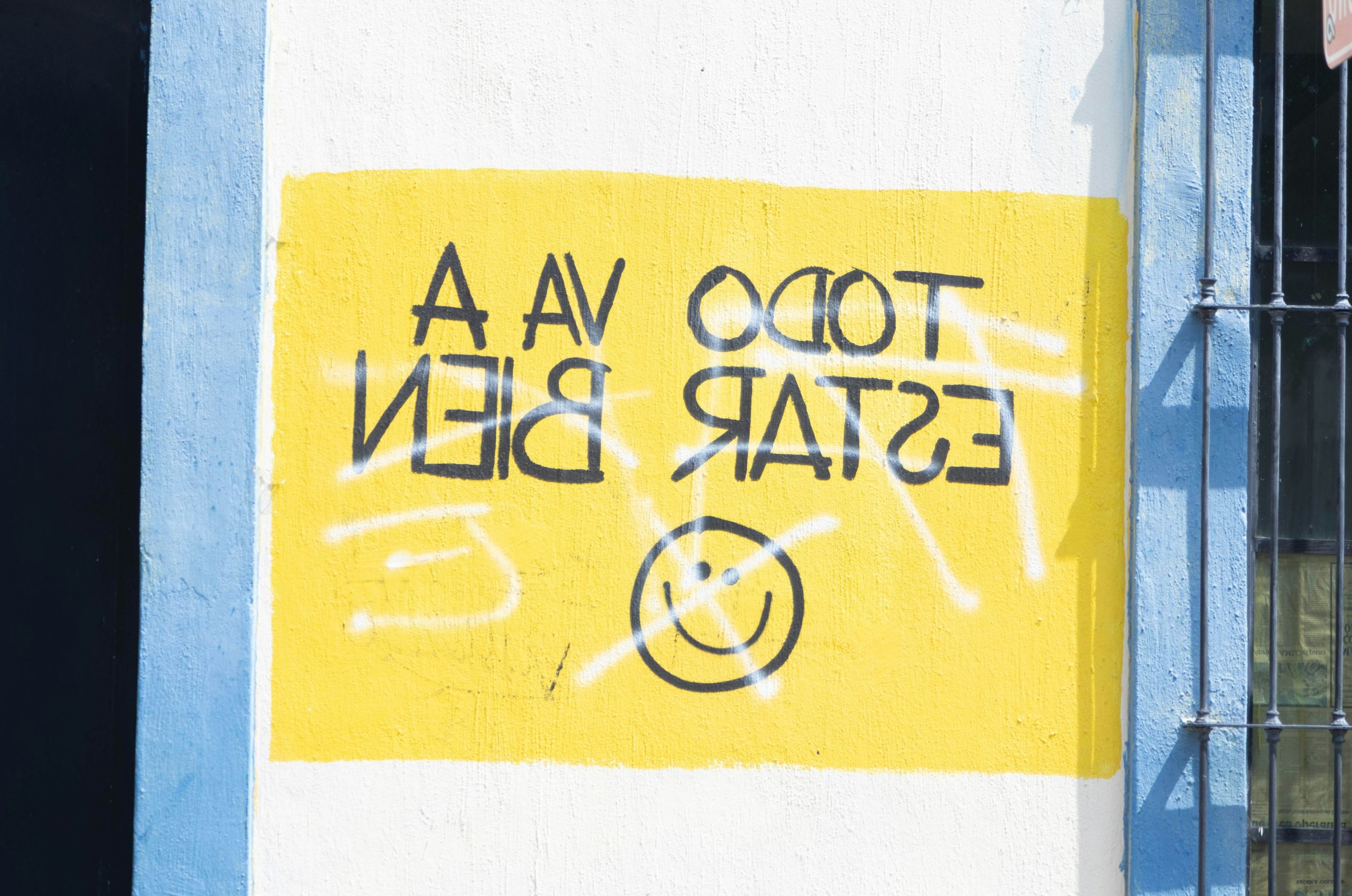 Graffiti text reads 