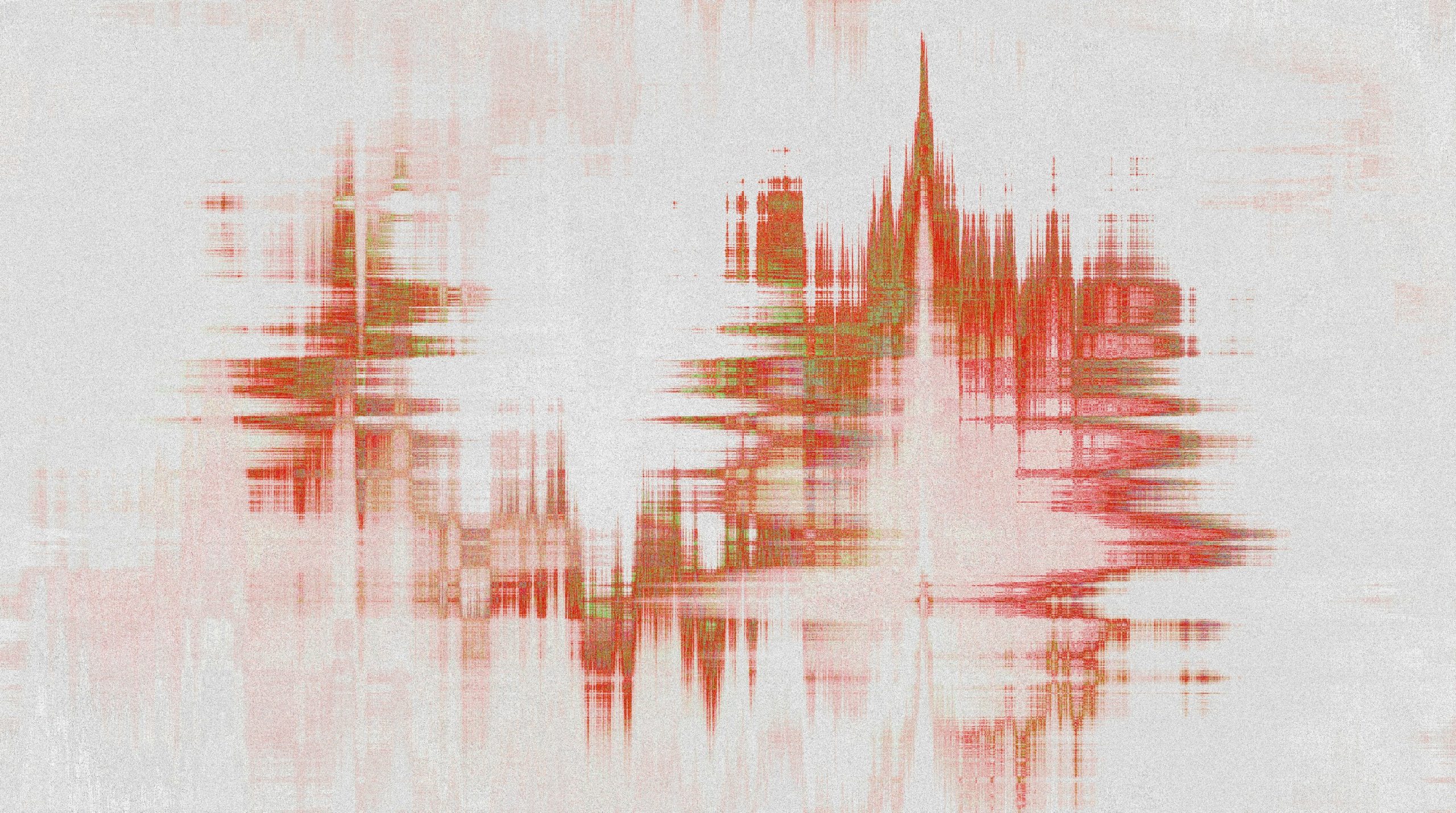 Abstract red and green streaks on textured background