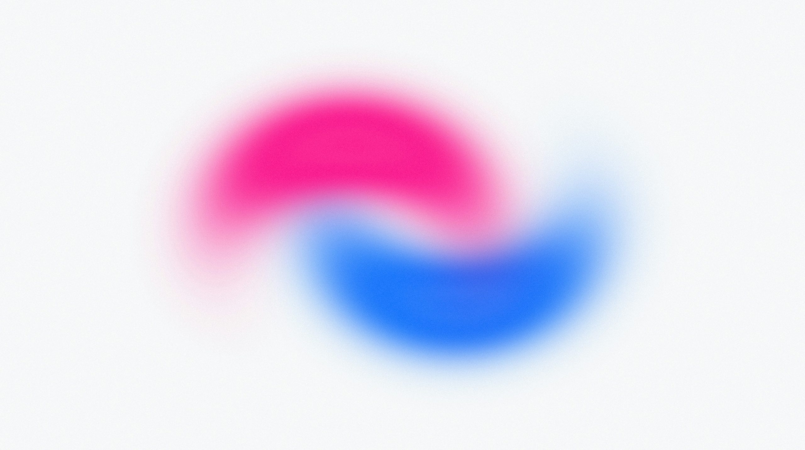 Abstract swirl of blue and pink on white background