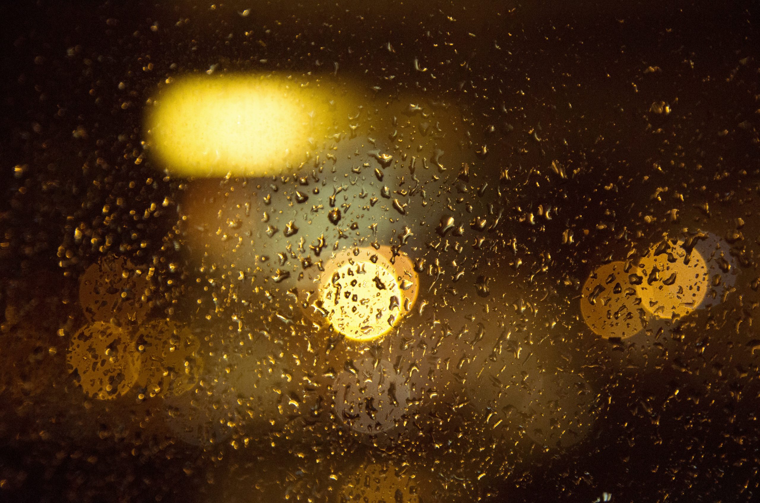 water droplets on glass window