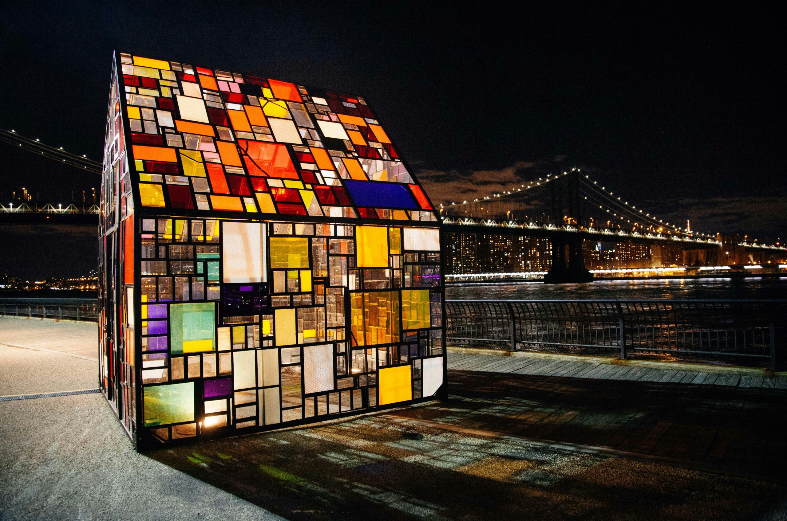 multicolored mosaic hpuse