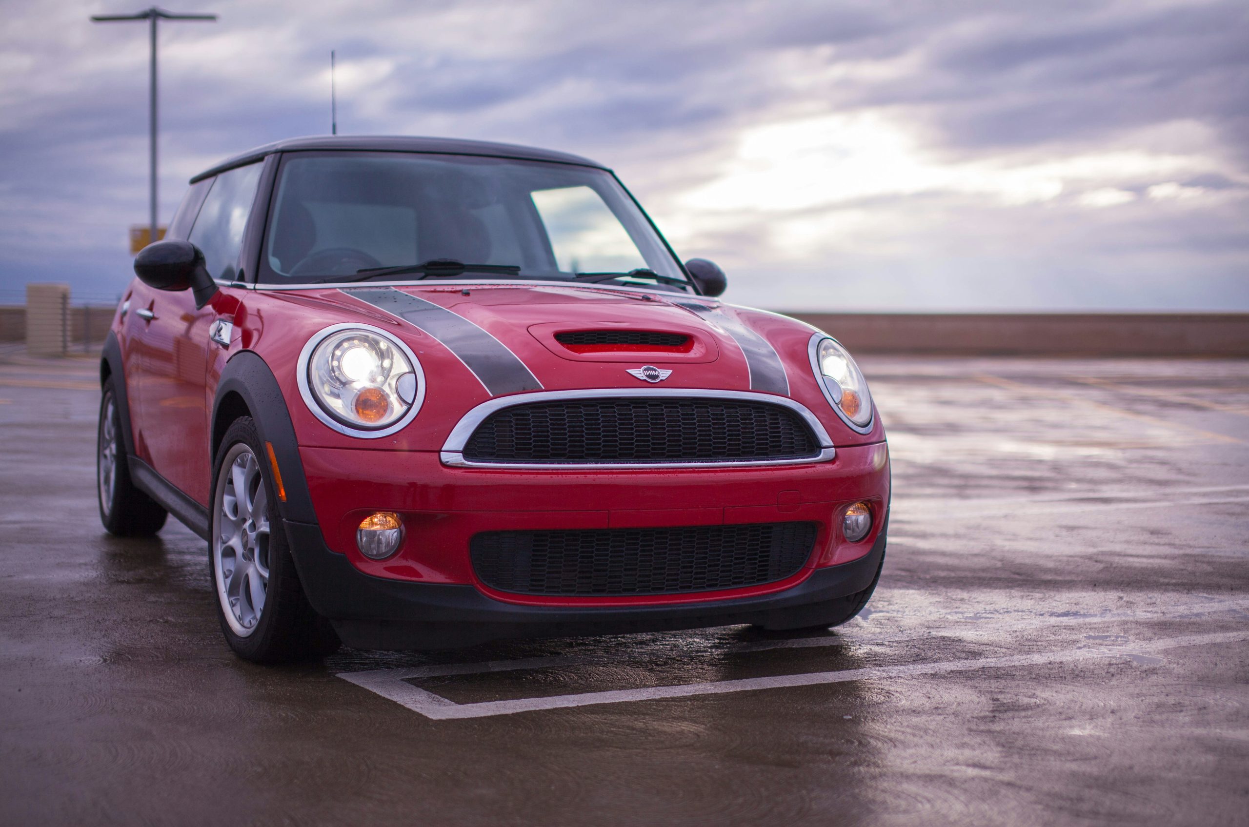 red Mini Cooper