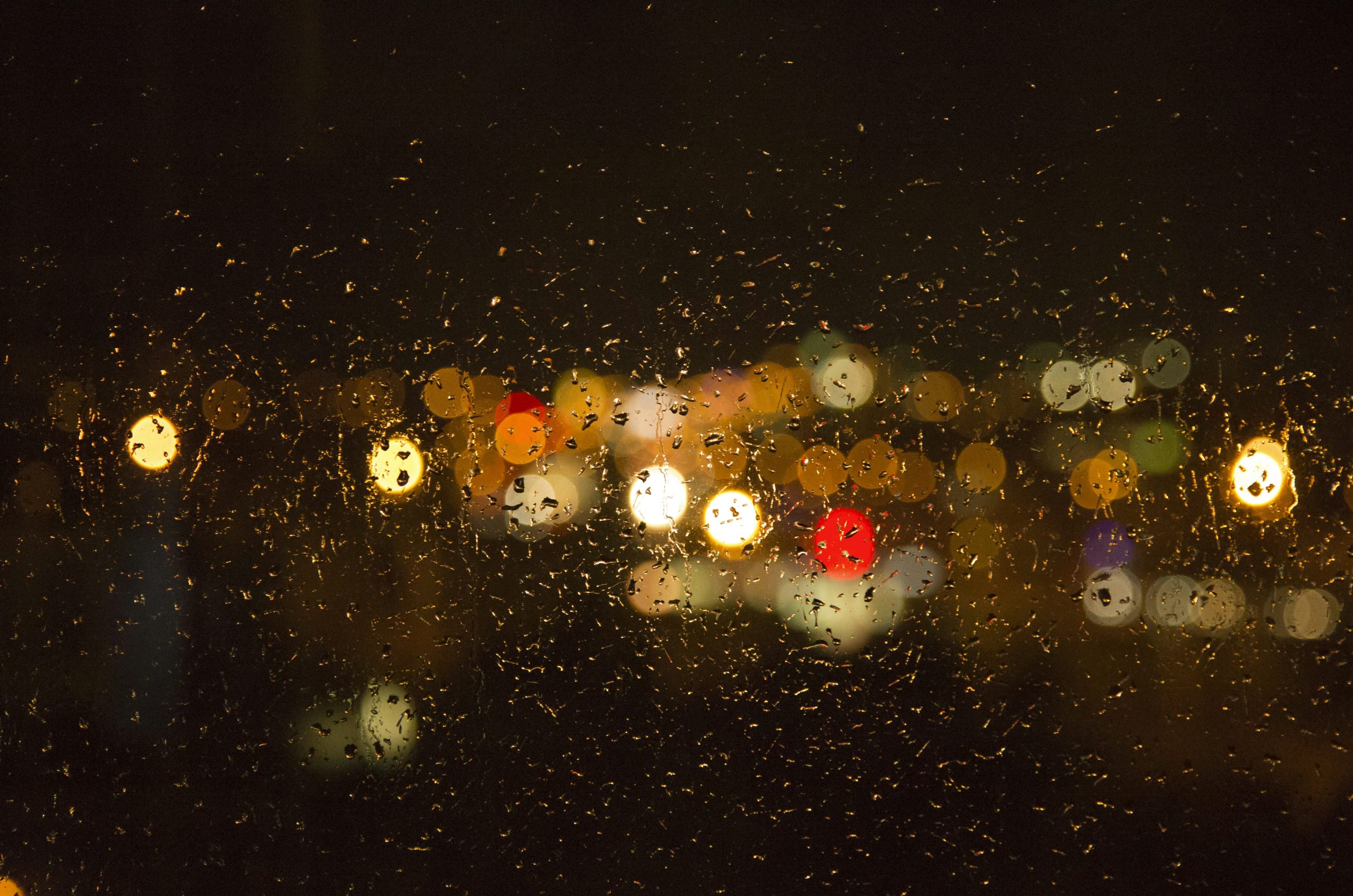 water droplets on glass window