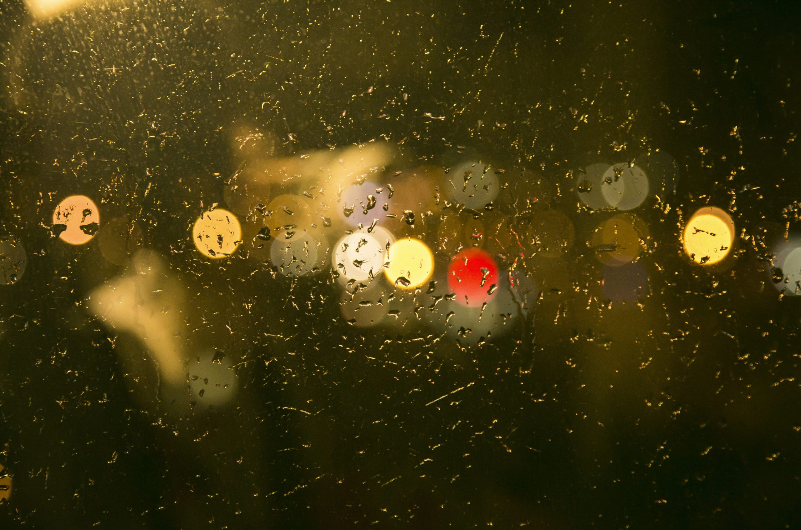 water droplets on glass window